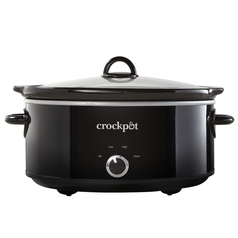 Crock-Pot 7-quart oval manual slow cooker on a kitchen counter