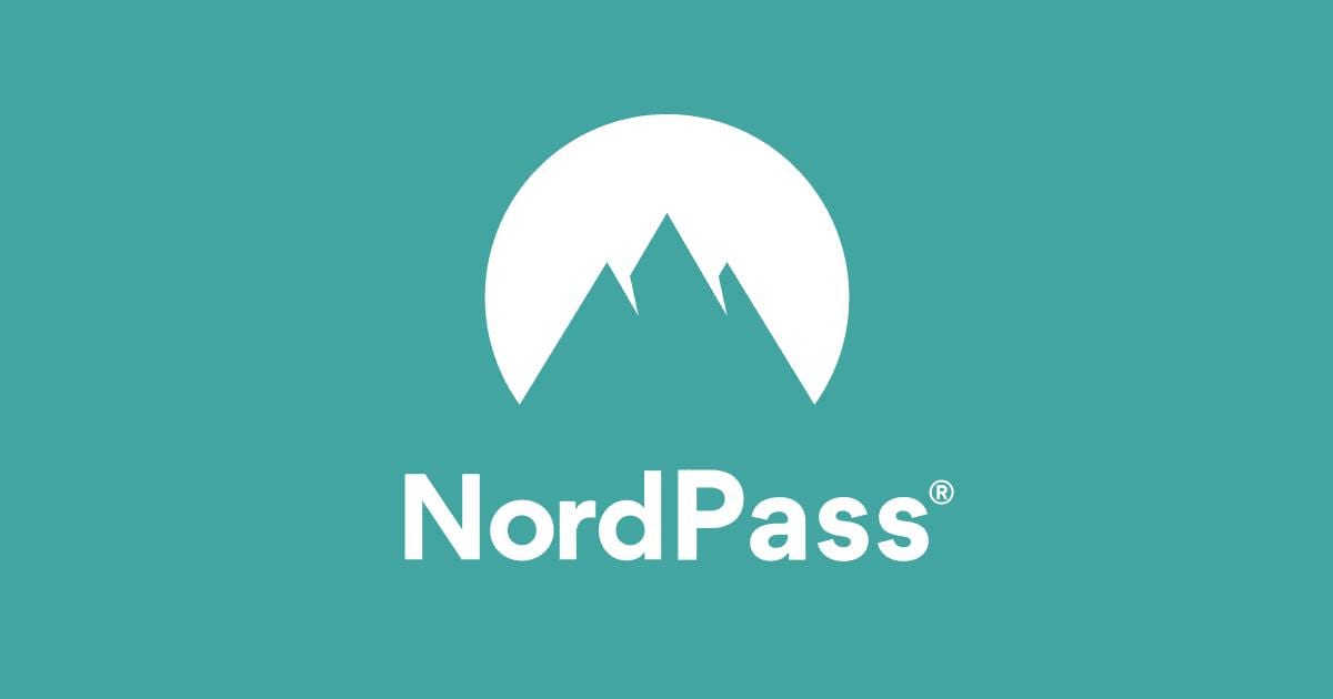 The NordPass vault showing saved logins, cards and secure notes