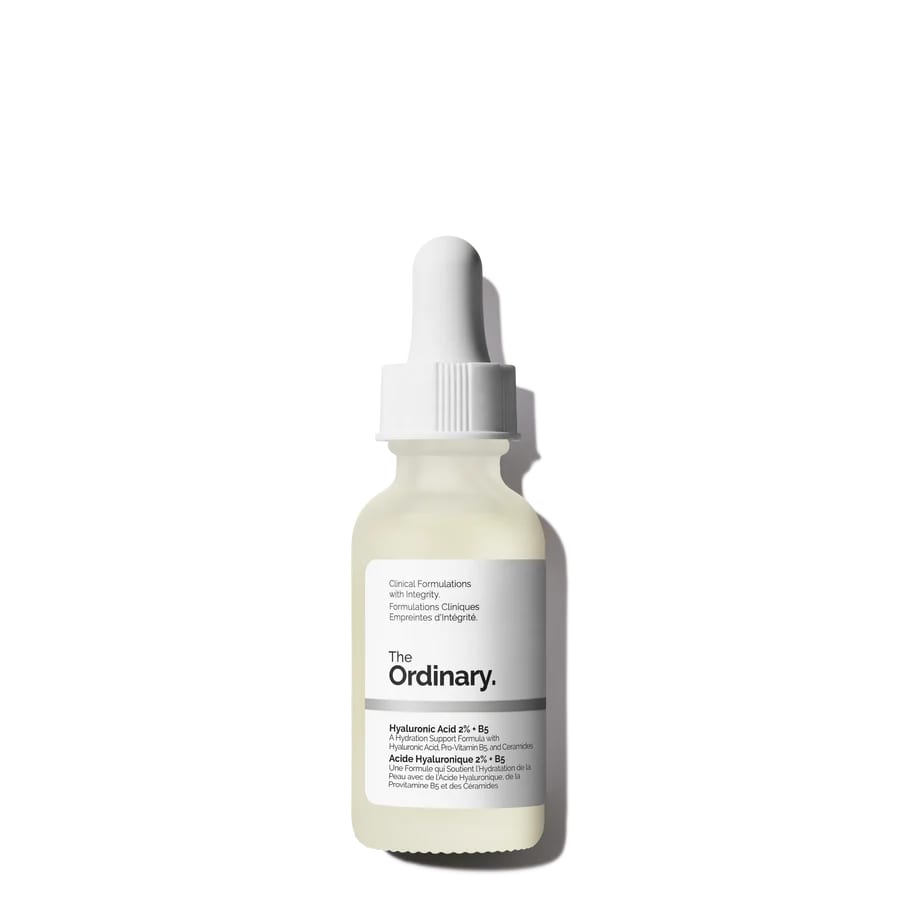 The Ordinary Hyaluronic Acid Serum and Natural Moisturizing Factors tubes side by side