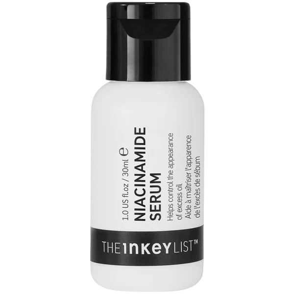 The INKEY List Niacinamide Serum tube with the brand's black and white label